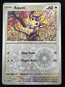 Pokémon Aipon 137/167 Holograma Inverso Común Mascarada Crepúsculo - Imagen 1 de 2