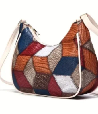 Damen Handtasche 21,5cm Farbnaht - Bild 1 von 4