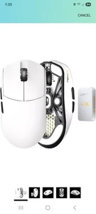 Lamzu Maya X 8K Wireless Gaming Mouse Super Light 47g No Lag No Delay Low Power - Afbeelding 1 van 9
