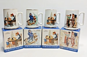 Norman Rockwell Seafarers Collection Tankards Long John Silver's Set 4 - Bild 1 von 4