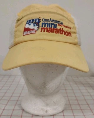 2008 One America 500 Festival Mini Maratón Gorra Sombrero Amarillo Para Hombre Ajustable Foto 1 de 4