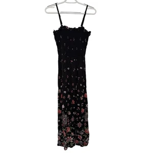 Angie floral maxi smocked sundress womens large bohemian boho fairy tropical - Picture 1 of 9