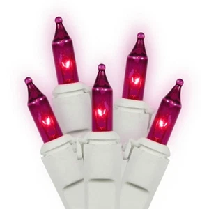 150 Heavy-Duty Purple Mini Christmas Lights White Wire Connect 6 - Picture 1 of 1