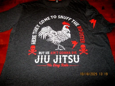 NUEVO SIN ETIQUETAS Jiu Jitsu HERE THEY COME TO SNUFF THE ROOSTER ROCK MÚSICA ESLOGAN PARA HOMBRES XL Foto 1 de 3