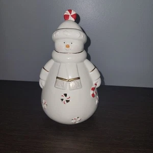 Lenox Seasons Sparkle Peppermint Splendor Light Up Snowman Figurine 7” - Picture 1 of 5