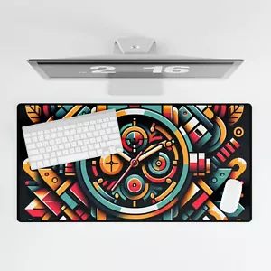 Large Watch Modern Desk Mat Mousepad - Colorful Watch Mod Mat - Free Shipping! - Picture 1 of 13