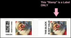 US CVP109 CVPT25 Sparkling Santa Kiosk ATM F Not Valid horz pair MNH 2018 - Bild 1 von 1