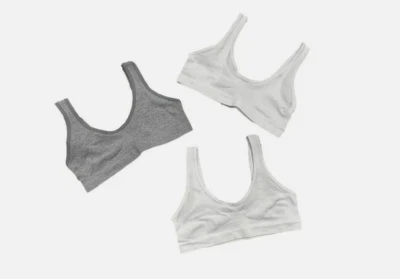 Sutiã sem costura Hanes feminino pacote bônus 2 + 1 - Branco/cinza GG - (alça larga) - Imagem 1 de 4