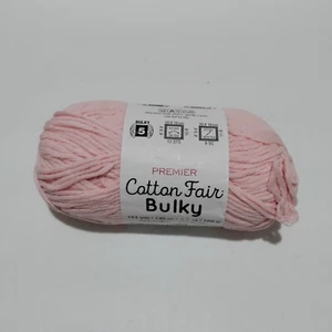 Premier Cotton Fair Bulky Yarn 2081-05 Ballet Pink 3.5 Oz Skein - Picture 1 of 6