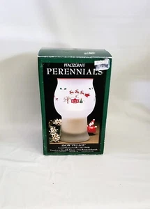 Christmas Winter Frosted Floating Candle Hurricane Lamp By Pfaltzgraff New... - Picture 1 of 10