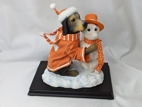 College Treasure Tennessee Mascot Snowman Figure Fabric Mache UT Volunteers Cover