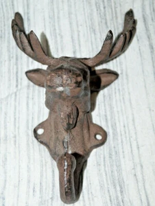 CAST IRON MOOSE COAT JACKET HOOK LOG CABIN COUNTRY NEW - Bild 1 von 3