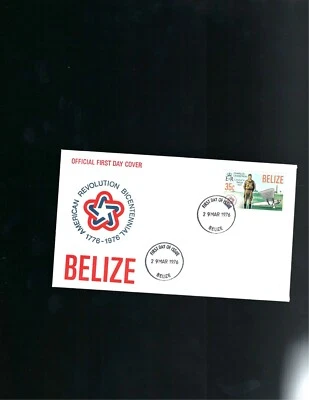 1976 Belize FDC USA Bicentennial Cover  - Image 1 of 2