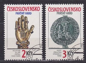 CZECHOSLOVAKIA 1990 SC#2792/93 USED pair, Art treasures of Prague Castle. - Imagen 1 de 1