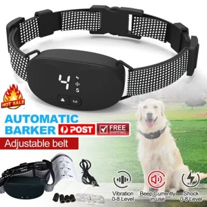 Dog Bark Collar-Compact Anti Barking Remote Stop Training sound-vibrate-shock AU - Picture 1 of 14