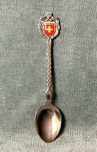 Vintage Silver Switzerland Swiss 4.5" Souvenir Spoon - Picture 1 of 4