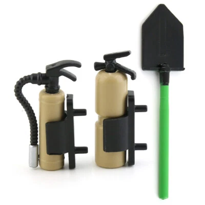 1/10 RC Rock Crawler Car Fire Extinguisher Shovel Set For AXIAL SCX10 TRX4 D90 - Image 1 of 4