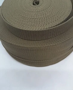Army Green Cotton Canvas Webbing Belt Fabric Strap Bag Making - Picture 1 of 4