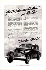 PRINT AD 1940 Buick Limited Dynaflash Valve-in-Head Straight-Eight 6.5 x 10 - Picture 1 of 1