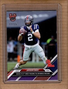 2024 Topps Now Bowman U Football 32 Jaxson Dart Purple /25 Ole Miss Rebels - Picture 1 of 3