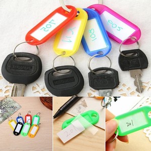 Decor Blank Plastic Luggage Tags Key Rings Jewelry Key Chains Splits Card