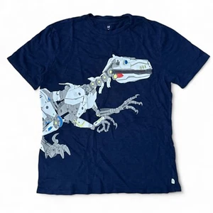 GAP KIDS Graphic Robo Dinosaur T-Shirt, Color: Blue/Navy, Size: XXL - USED - Picture 1 of 3