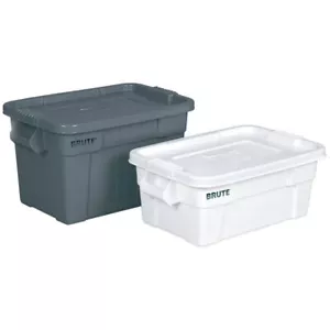 Rubbermaid Commercial Products Brute Tote Storage Container With Lid, 20- - Picture 1 of 3