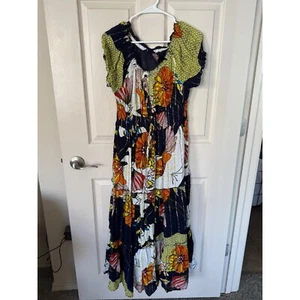 ME2Magic athropologie Floral Maxi Dress Bohemian Empire Waist Summer Dress XL s1 - Picture 1 of 6