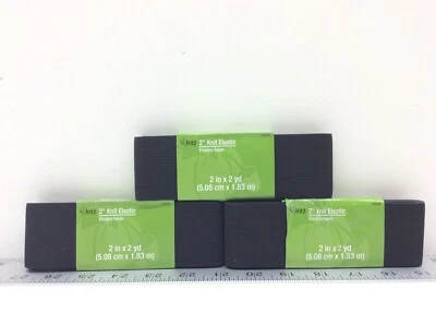 3 - Dritz 9583B 2" tejido elástico 2" x 2 yardas negro Foto 1 de 4