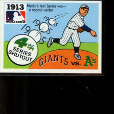 1968 Fleer Laughlin World Series Black Backs #11 1913 A's/Giants/Mathewson