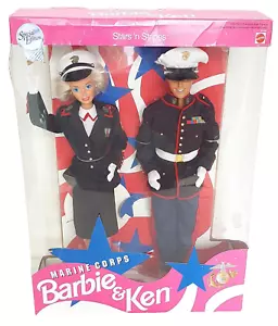 Mattel MARINE CORPS BARBIE & KEN Stars `n Stripes DOLL #4704 Limited Ed. MISB`91 - Picture 1 of 5