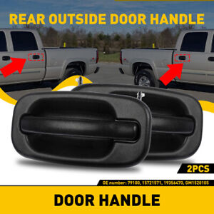 For Chevy GMC Outside Outer Exterior Door Handle Left & Right Rear Passenger