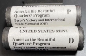 2013-P & D Perry's Victory OH Quarter U.S. Mint Wrapped Rolls BU - Picture 1 of 2