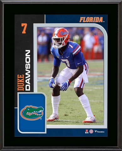 Duke Dawson Florida Gators 10.5' x 13' Sublimated Player Plaque Cover