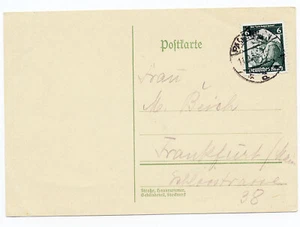 Germany 1935 Postcard Cover #449 Return of Saar Posted to Frankfurt - Picture 1 of 3