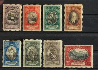 LIECHTENSTEIN 1921 Cpl Fine MH/* Set, Landscapes Buildings Prince Johann II. - Image 1 of 2