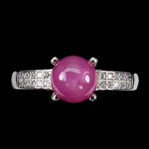 925 Sterling Silver Ring Round Ruby 7mm Simulated Cz Gemstone Jewelry Size 6.5 - Picture 1 of 10