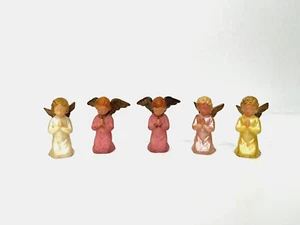 Vintage Miniatur 1,5" betender Engel Kuchen Topper Ornamente Menge 5 - Bild 1 von 5