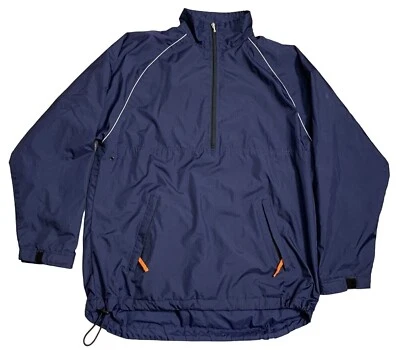 Chaqueta cortavientos pulóver azul marino Prospirit media cremallera bolsillos talla pequeña Foto 1 de 4