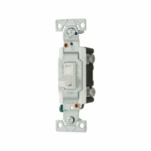 Eaton 5223-7W-BU Toggle Switch 15A Residential Wall 120V Three-Way White - Picture 1 of 1