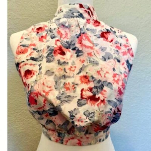 Boohoo Floral Bohemia Corbata Trasera Recorte Lado Abierto Camisa Sin Mangas Talla 4 - Imagen 1 de 16