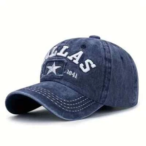 Dallas Cowboys Cloth Simple Cool Baseball Cap Navy Blue Hat - Picture 1 of 6