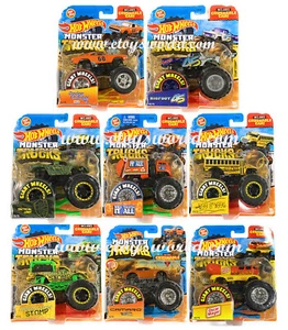 Hot Wheels 1:64 Monster Trucks 2020 L case Crushable Car Models FYJ44-998L - Picture 1 of 9