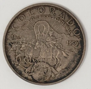 1959 Airforce Academy Colorado Rush To Rockies Centennial So Called Dollar 6754 - Foto 1 di 2