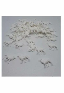 100 pecore 1,8X1,5CM per pastori cm 2-3-4 plastica presepe crib shepherds - Imagen 1 de 2