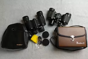 Vintage Bushnell 7x35 Insta-Focus SportView Binoculars W/ Case & Tasco 15-7X35 - Picture 1 of 13