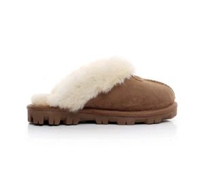 MUBO UGG WOMEN'S DOUBLE FACE AUSTRALIAN SHEEPSKIN FUR SCUFF HOME SLIPPERS SW1200 - Picture 1 of 12