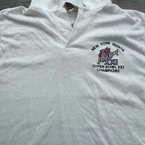 VTG 1987 Super bowl XXI New York Giants Champions Collared Tee Sz M - Picture 1 of 6