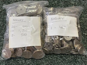 Bulk Lot Of Bank Of Norway Kroner Coins - 4068 Total - Picture 1 of 2