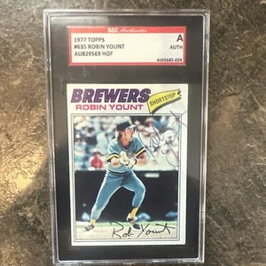Authentic Autogramm 1977 Topps #635 Robin Yount HOF - Bild 1 von 2
